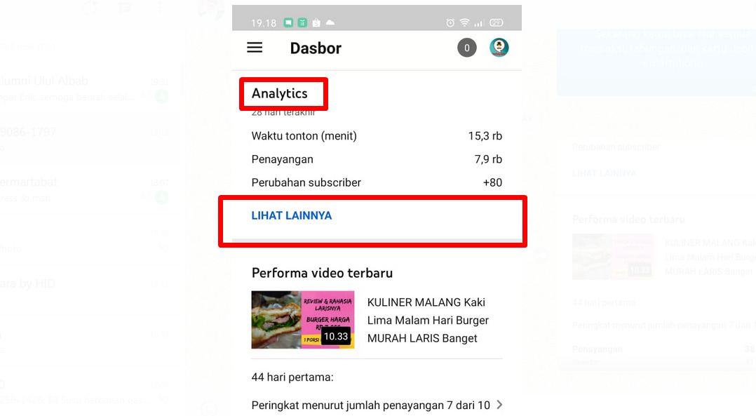 Cara melihat Analytic Youtube via HP, Youtube Studio