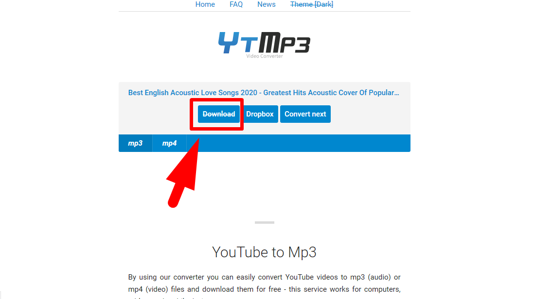Gambar 3 - Download lagu dari Youtube lewat situs online (HP dan PC)